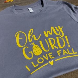 handmade oh my gourd I love fall t-shirt for women